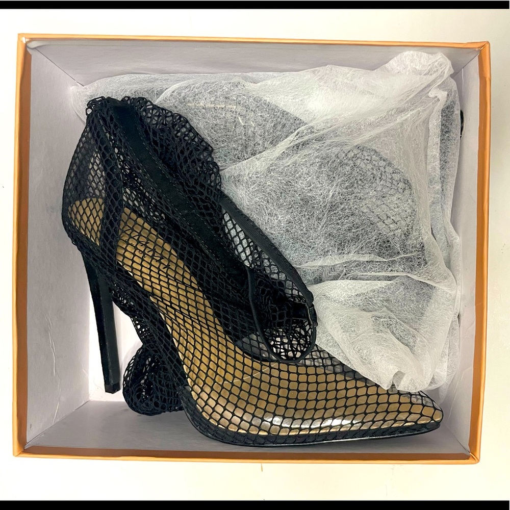 Simmi London Fishnet Thigh-High Boot